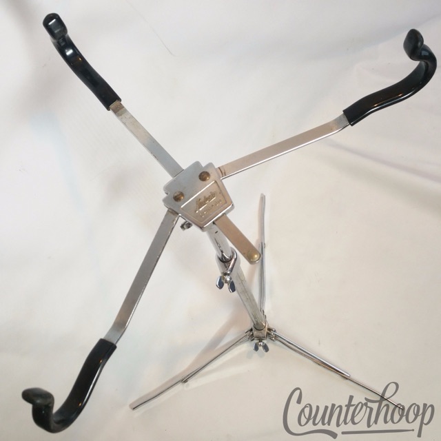 Ludwig Flat-Base Snare Drum Stand Chrome Vintage 60s Flush Chicago USA Chrome* — main photograph