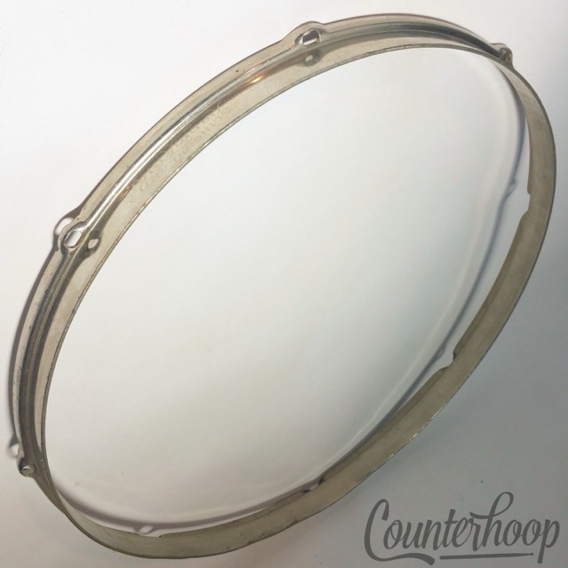 Slingerland 15" Radio King Snare/Tom Drum Rim/Hoop Nickel-Brass Engraved Batter — main photograph