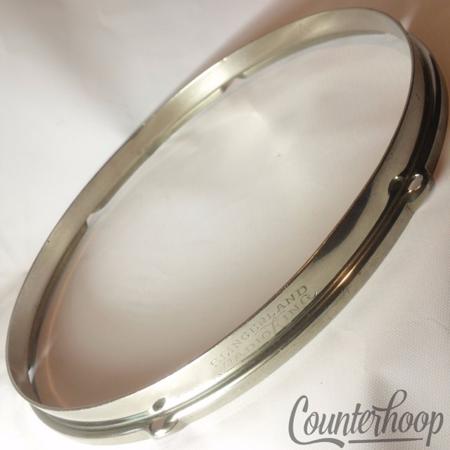 Slingerland 13" Radio King Snare/Tom Drum Rim/Hoop Nickel-Brass Engraved Batter — main photograph
