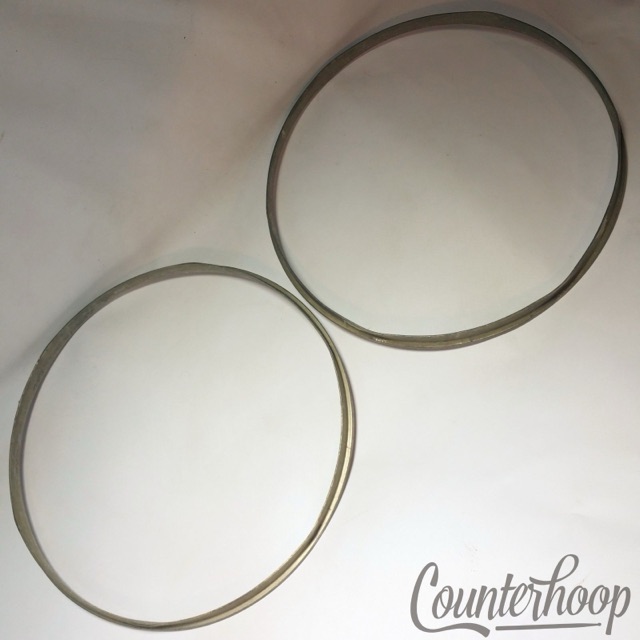Gretsch Single-Flange Nickel Brass 14"Rims/Hoops W&A 40s Floor Tom Drum Bat/Res — main photograph