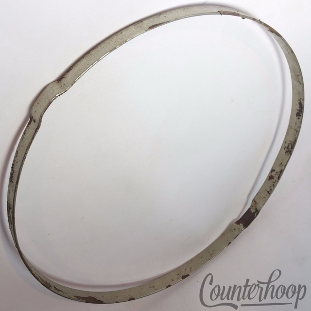 Leedy 14" Snare-Side Resonant Drum Rim/Hoop Nickel Vintage 20s Straight Chopper — main photograph