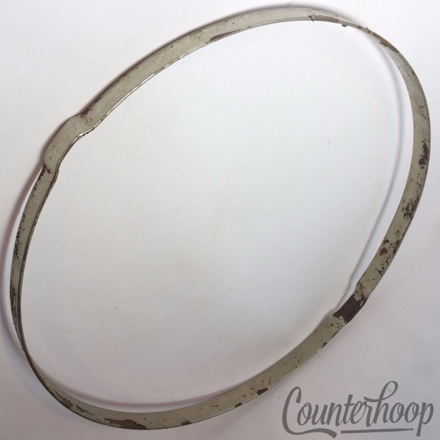 Leedy 14" Snare-Side Resonant Drum Rim/Hoop Nickel Vintage 20s Straight Chopper — main photograph
