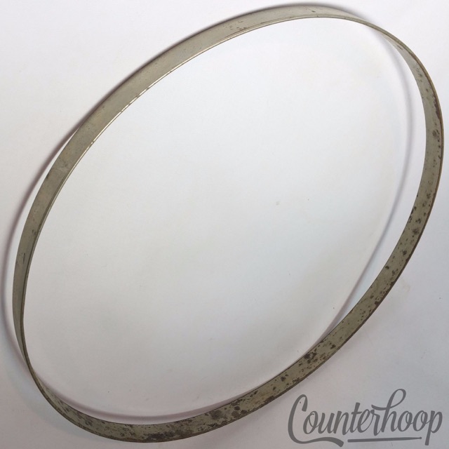 Leedy 13 7/8" Snare Batter Drum Rim/Hoop Nickel Vintage 10s Straight Chopper USA — main photograph