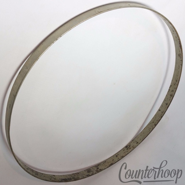 Leedy 13 7/8" Snare Batter Drum Rim/Hoop Nickel Vintage 10s Straight Chopper USA — main photograph