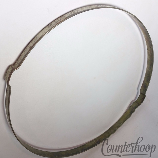 Leedy 13 7/8" Snare-Side Resonant Drum Rim/Hoop Nickel Vintage 10s Stick-Chopper — main photograph