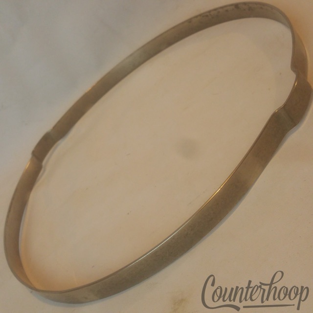 Leedy 13" Snare-Side Resonant Drum Rim/Hoop Nickel Vintage 10s Stick-Chopper USA — main photograph