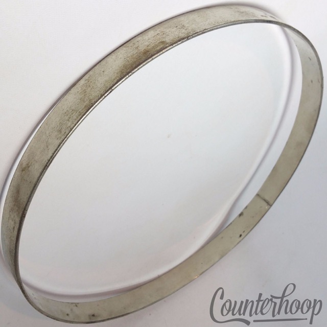 Leedy 11 1/8"Tom Batter/Resonant Drum Rim/Hoop Nickel Straight Stick Chopper USA — main photograph