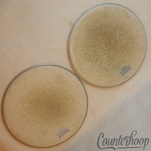 Ludwig 2x 13"Tom Drum Heads 70s Vintage Set db750 WeatherMaster Batter+Resonant — main photograph