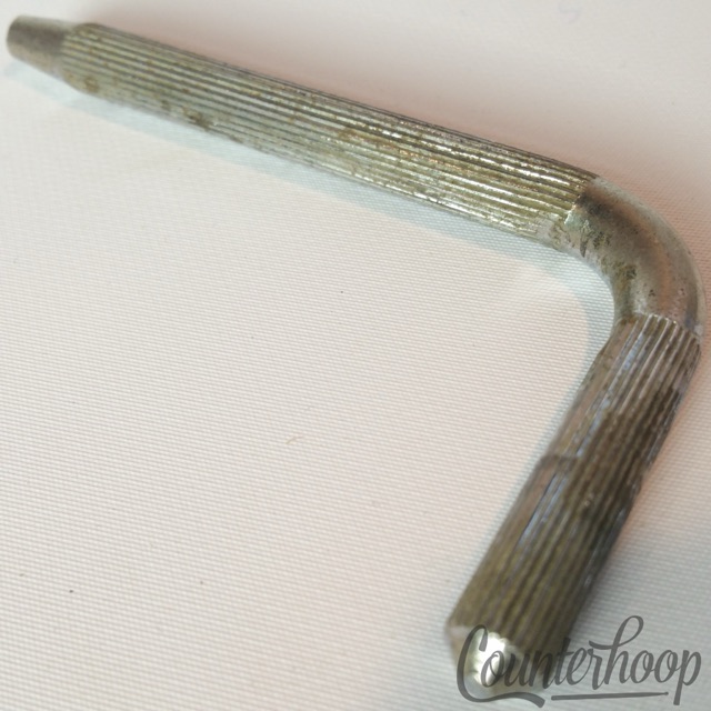 Ludwig L-Arm Straight-Knurling Chrome Rail/Double Tom Drum Mount Part Vintage60s — main photograph