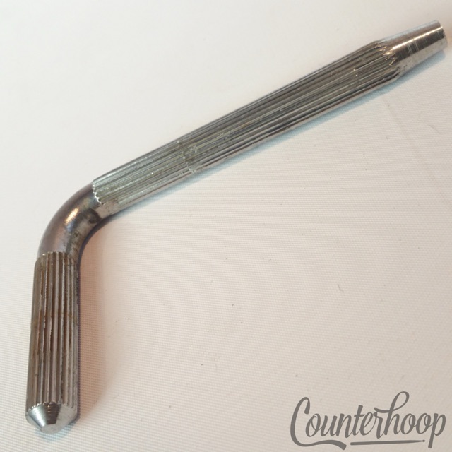 Ludwig L-Arm Straight-Knurling Rail/Double Tom Drum Mount Chrome Part Vintage60s — main photograph