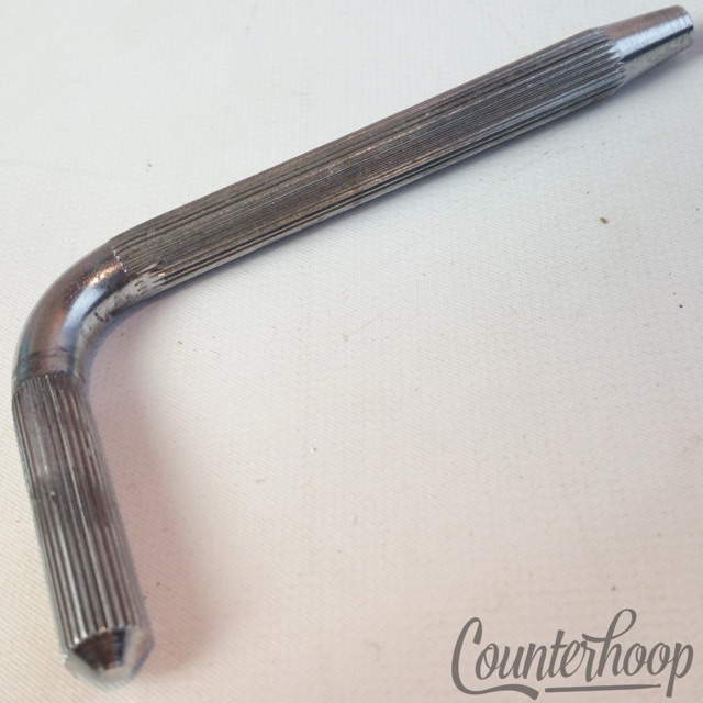 Ludwig L-Arm Straight-Knurling Chrome Rail/Double Tom Drum Mount Part Vintage60s — main photograph