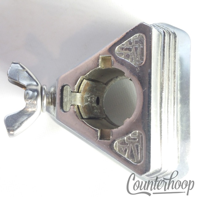 Ludwig Modular Tom Drum Mount Arm Tube Receiver Triangle Bracket Vintage Chrome — main photograph