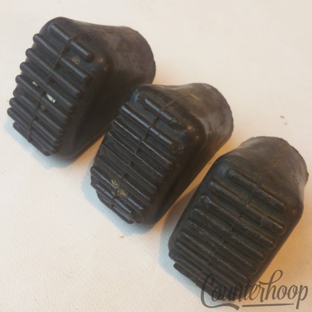 Ludwig 3x Hercules Rubber Foot/Feet Set Cymbal/Drum Stand Tube Base Vintage 70s — main photograph