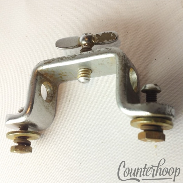 Leedy Floor Tom Drum Leg Mount Chrome Vintage 40s Complete+Fully Functional-OG* — main photograph