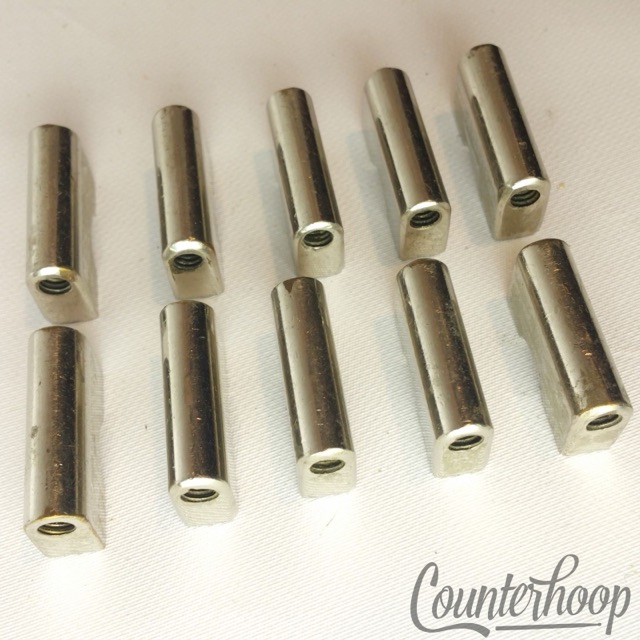 Early American 10x Lugs 7/8" Nickel Vintage 30s USA Unique Project Hardware* — main photograph