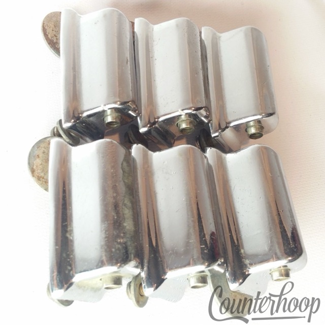 Rogers 6x Prototype Beavertail Tom Drum Lugs Chrome Powertone/Holiday Vintage* — main photograph