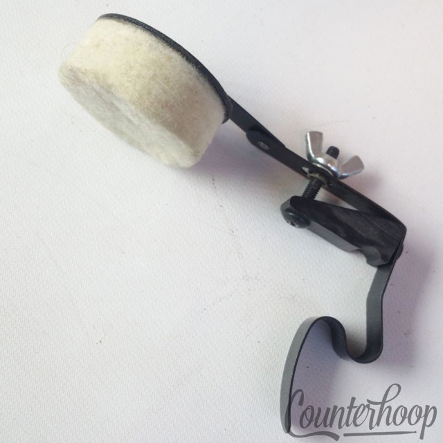 Rogers Clip-On Tom/Snare Drum White-Felt External Muffler 70s Powertone XP8 USA — main photograph