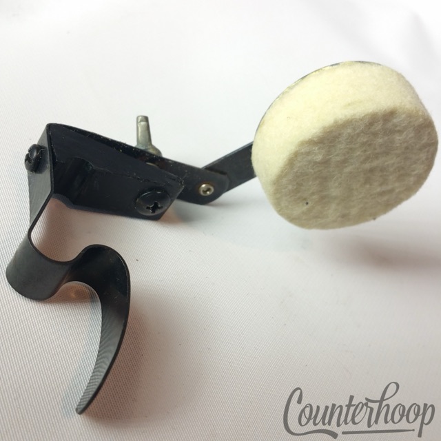 Rogers Clip-On Tom/Snare Drum White-Felt External Muffler 80s Powertone XP8 USA — main photograph