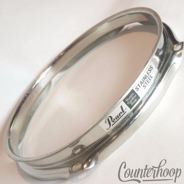 ?Pearl 8"Masters Stainless Steel Tom Drum Rim/Hoop Triple-Flange 5Hole Batter/Re — main photograph