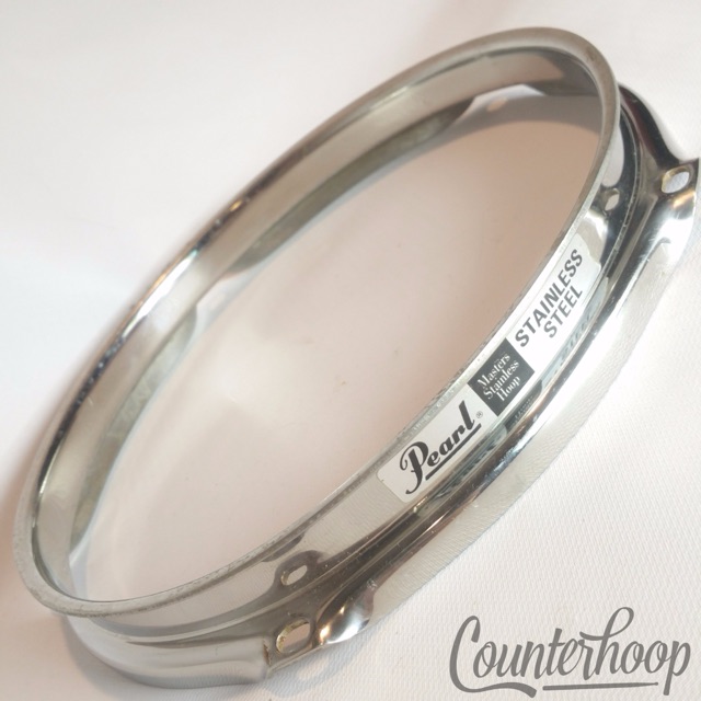?Pearl 8"Masters Stainless Steel Tom Drum Rim/Hoop Triple-Flange 5Hole Batter/Re — main photograph