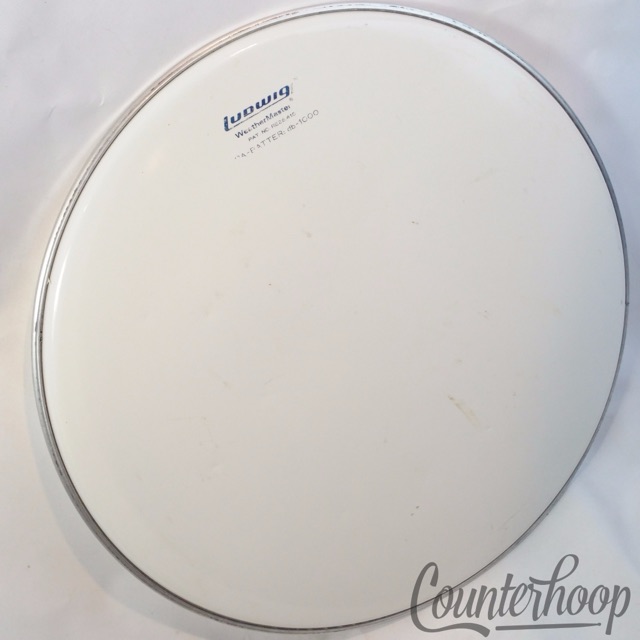 Ludwig 17" 70s Tenor Tom/Marching Snare Drum Head Opaque White WeatherMaster db — main photograph