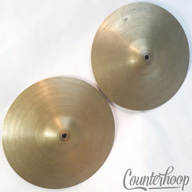 Zildjian 12" 540/590g Thin Hi-Hats Cymbals Vintage 50s Avedis A B20 Turkish USA — main photograph