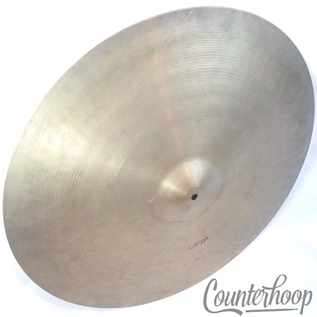 UFIP Bravo 24"Ping Ride Cymbal B20 Italy 3930g Hand Hammered RotoCast Vintage70s — main photograph