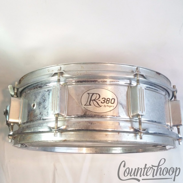Rogers 14x5" Snare Drum 60s-70s Vintage Chrome USA R380 360 8-Lug Japan Yamaha* — main photograph