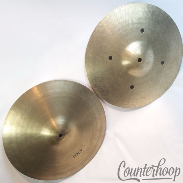 Zanchi Vibra Hi-Hats Cymbals 13" 975/985g B20 Italy F&F Hand Hammered Zanki UFIP — main photograph