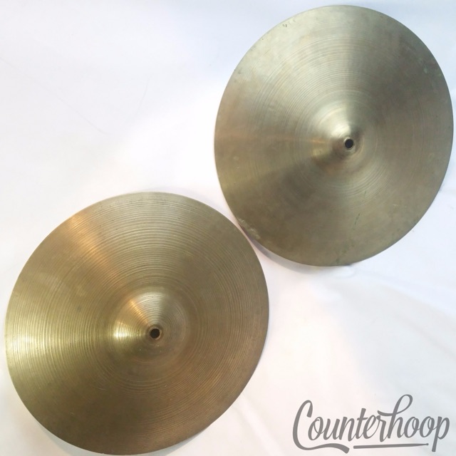 Zildjian 14" 930/1240g Med-Thin Hi-Hats Cymbals Vintage 60s Avedis A B20 Turkish — main photograph