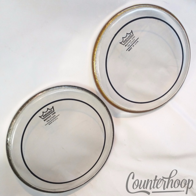 Remo 8" Tom Drum Heads 2x Pinstripe Batter/Resonant Clear Weatherking Pin Stripe — main photograph