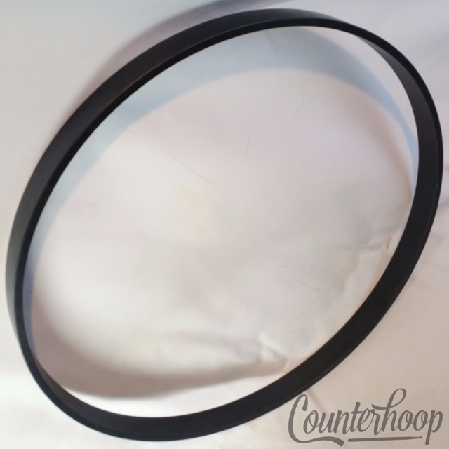 Premier 24"Bass Drum Wood Hoop Resonant/Batter Birch Black Finish Vintage 80s UK — main photograph