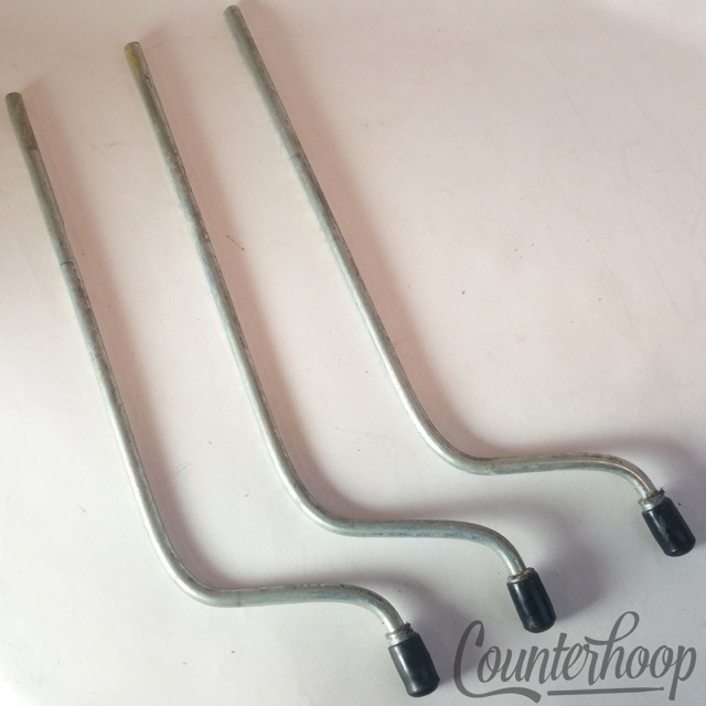 Vintage Floor Tom Drum 16" Legs 3x Set Parts 18" — main photograph