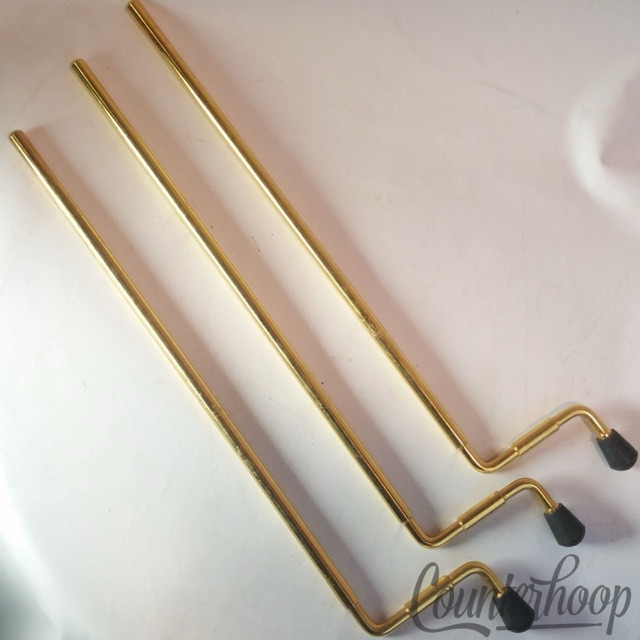 DW 24K Karat Gold Plated Floor Tom Drum Legs 3x Set 22" for 14,16,18"Collectors — main photograph