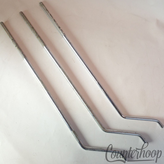 Slingerland 3x 20" Floor Tom Drum Legs 14,16" Chrome Cross Knurling Vintage 60s — main photograph