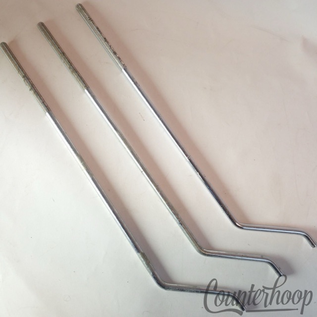Slingerland 3x 20" Floor Tom Drum Legs 14,16" Chrome Cross Knurling Vintage 60s — main photograph