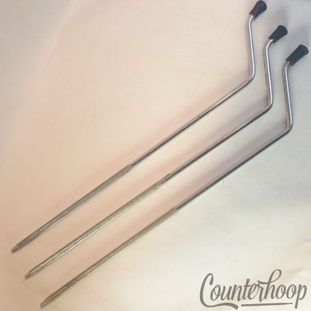 Ludwig 3x 14" Floor Tom Drum Legs 22" Long Knurling Chrome Classic Vintage 60s* — main photograph