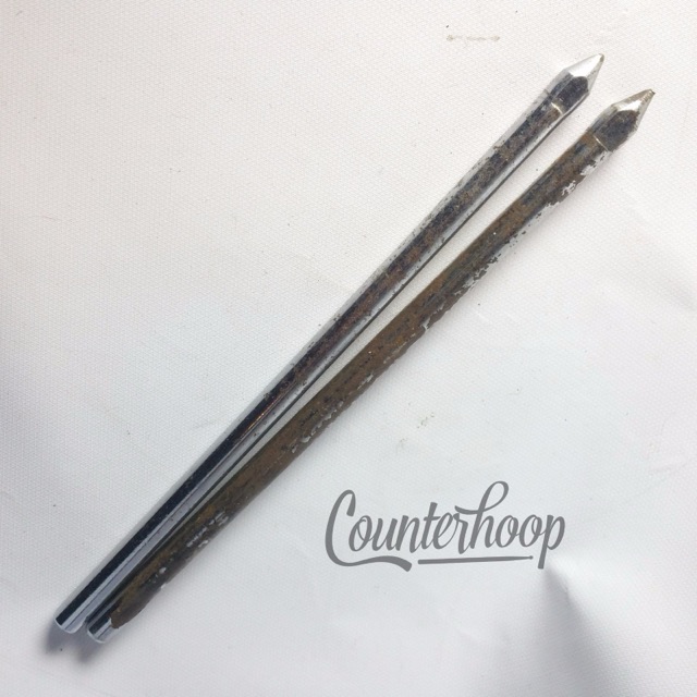 Premier Straight Bass Drum Spurs Long Chrome Disappearing Vintage 60s UK* — main photograph