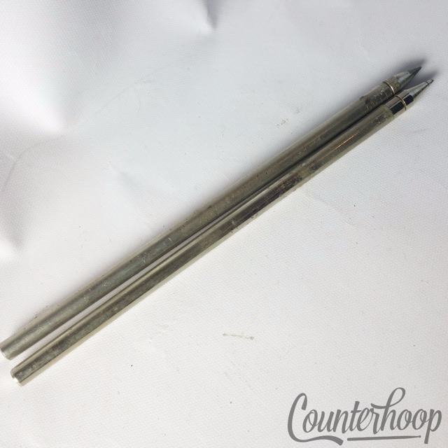 Ludwig Straight Bass Drum Spurs Nickel Disappearing Vintage 50s-60s WFL Set 2x* — main photograph
