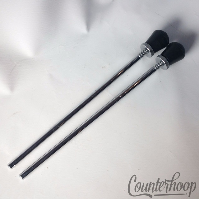 Tama Superstar Bass Drum Straight Spurs Legs Vintage 80s Set of 2x Chrome Japan — main photograph