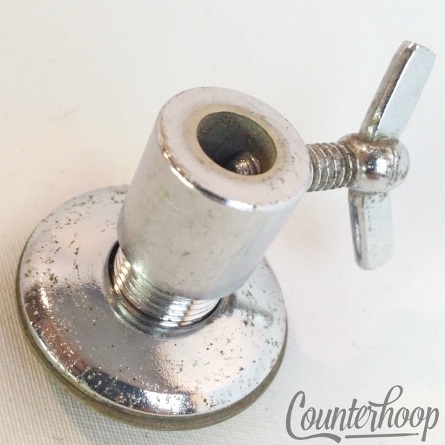 Gretsch Disappearing Spur Mount Straight Bass Drum Leg Receiver 50s Chrome W&A* — main photograph