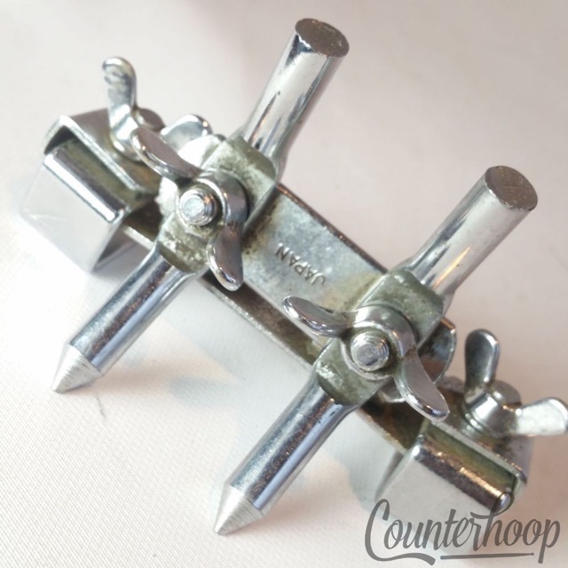 Pearl Bass Drum Spurs Clamp-On Hoop Mount Anchor Legs Spikes Japan Vintage 60s* — main photograph