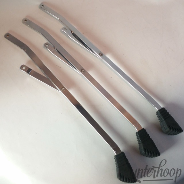 Gibraltar Cymbal Stand Tripod Single-Braced Legs Set of 3 Chrome NOS Parts+Feet — main photograph