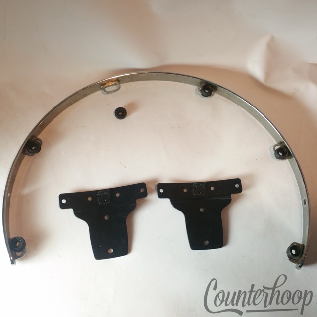 Gibraltar RIMS Mounts Parts Lot 16"Chrome Floor Tom Cradle+2 Black Drum Brackets — main photograph