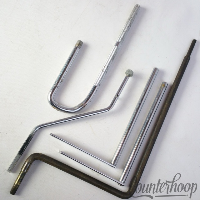 LP L-Arms Rods Parts Lot Latin Percussion Mounts Chrome + Nickel Cymbal Holder — main photograph