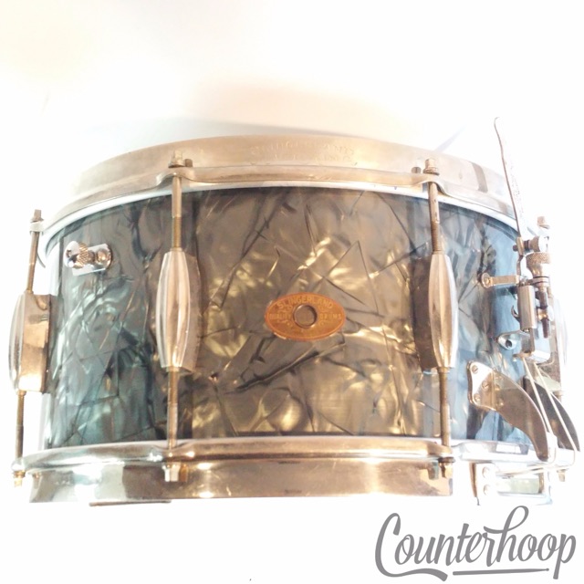 Slingerland 14x7"Radio King 1-Ply Maple Snare Drum Vintage 50s BDP Nickel-Brass — main photograph