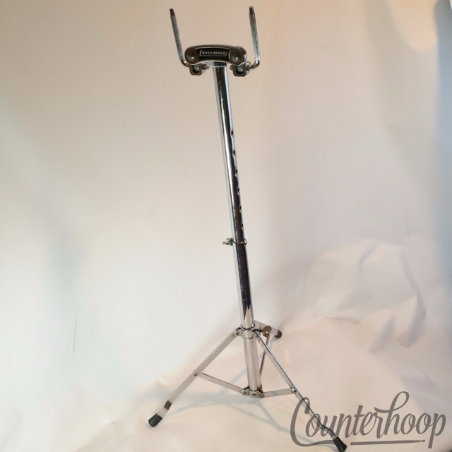 Ludwig Double Tom Drum Mount Stand Holder Vintage 70s L-Arm Posts Chrome USA* — main photograph