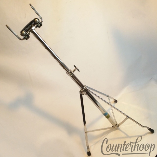 Ludwig Double Tom Drum Mounts Stand Holder Vintage 70s L-Arm Posts Chrome USA* — main photograph