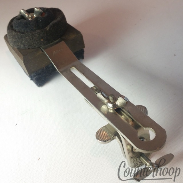 Ludwig Clamp-On Bass Drum Hoop Slider Mount+Cymbal Felt Wood Holder Vintage 30s — main photograph