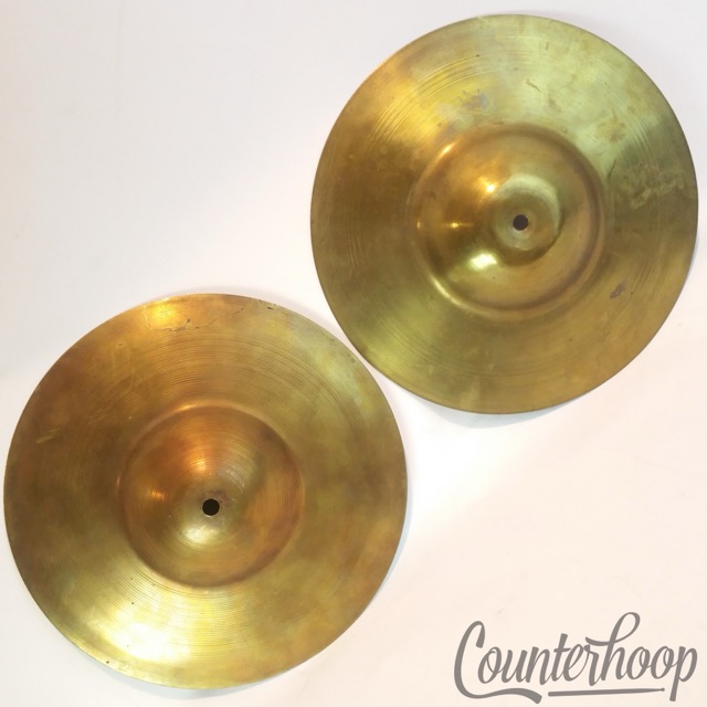 Leedy 10"Sock-Hats Hi-Hat Cymbals Vintage 20s Low-Boy 2x Top/Bottom Matching Set — main photograph